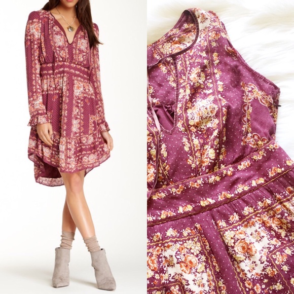 Free People Dresses & Skirts - Free People ‘Bridget’ Print Ruffle Hem Mini Dress
